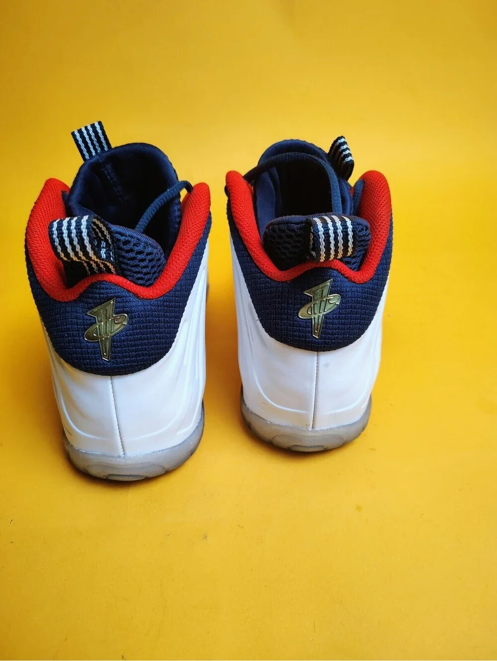 Nike Little Posite One Olympic USA White Navy Red GS 6.5Y Women 8 SB 644791-403
